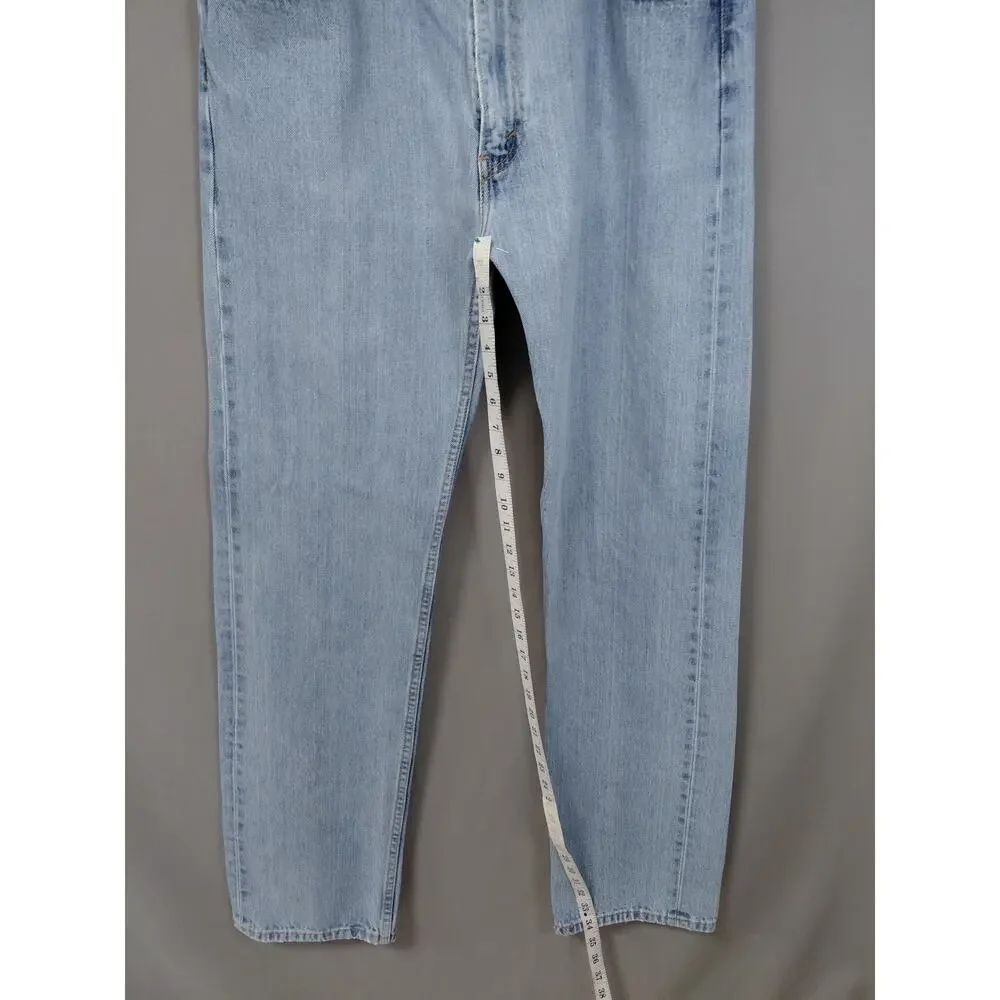 Levi's 505 Blue Light Wash Straight Leg Jeans Solid Men See Measurements